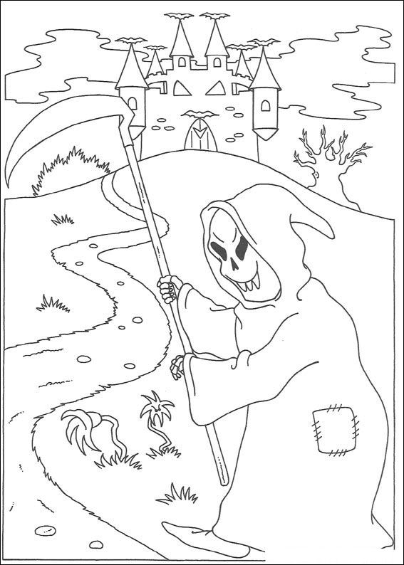 Plansa de colorat cu Halloween 136 42